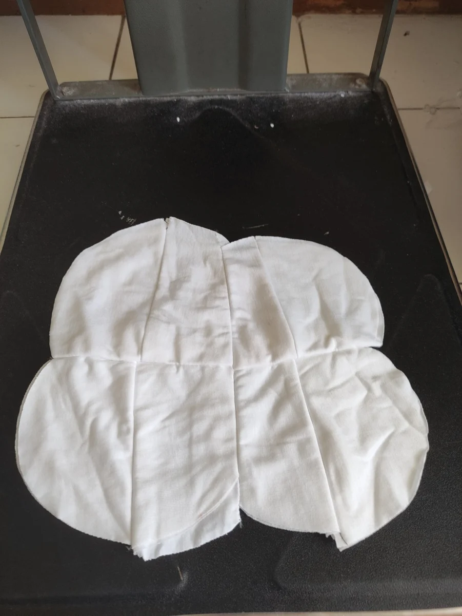 Lap putih model bulat